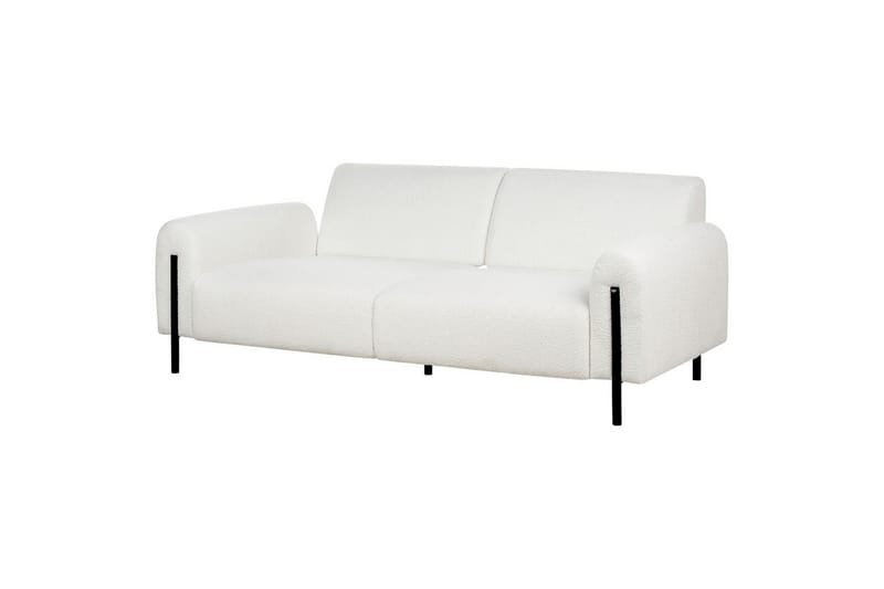 Soffgrupp Askim Vit/Svart, Bouclé - Vit/Svart, Bouclé - Möbler - Soffa - Soffgrupp