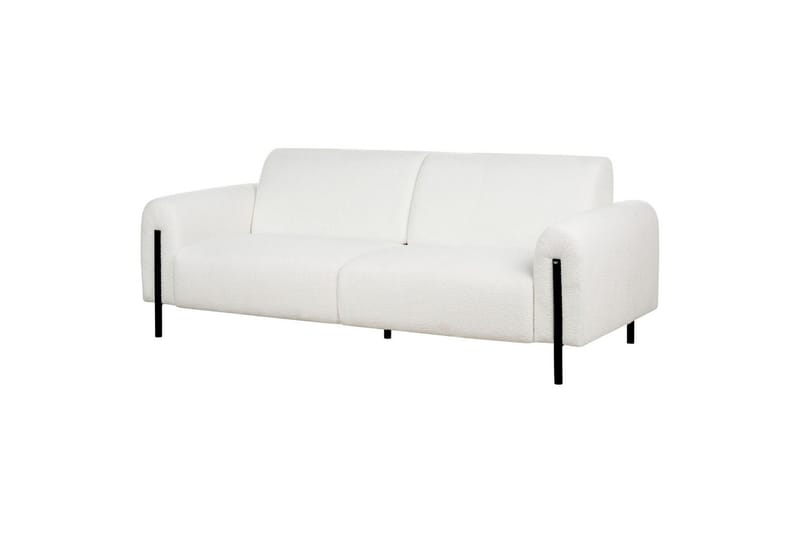 Soffgrupp Askim Vit/Svart, Bouclé - Vit/Svart, Bouclé - Möbler - Soffa - Soffgrupp