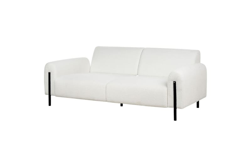 Soffgrupp Askim Vit/Svart, Bouclé - Vit/Svart, Bouclé - Möbler - Soffa - Soffgrupp