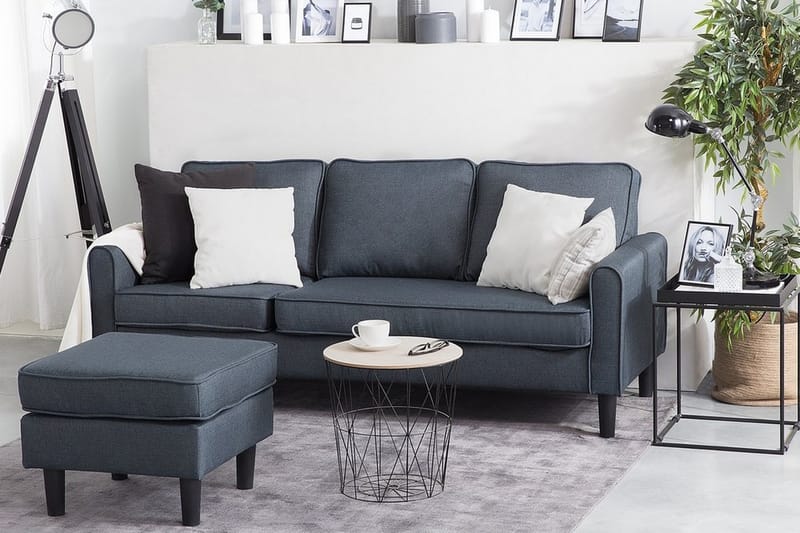 Avesta Soffa 2-4 Sits Med Fotpall - Grå - Möbler - Soffa - Soffgrupp