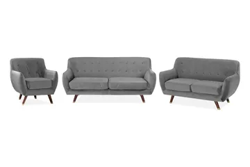 Bodo Soffgrupp 2-Sits+3-Sits+Fåtölj - Trä/Natur - Möbler - Soffa - Soffgrupp