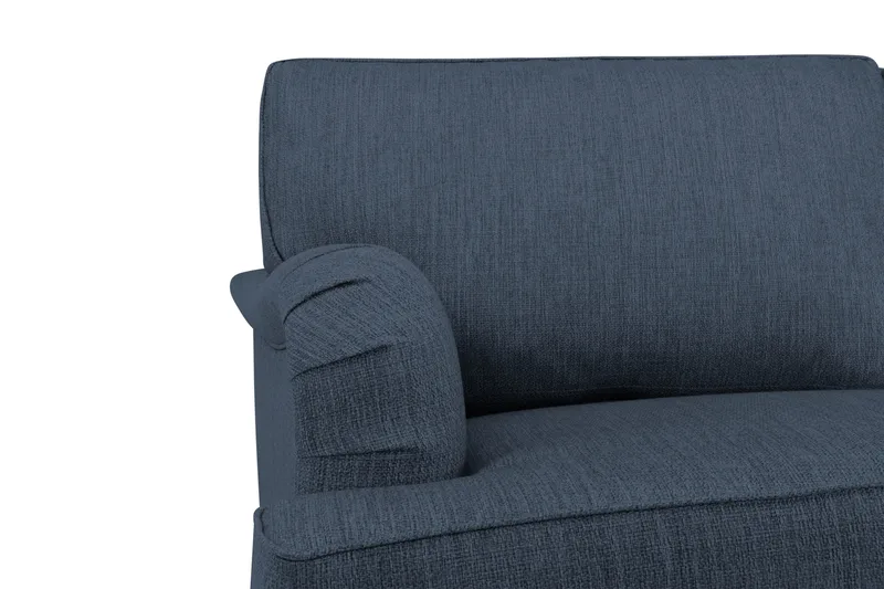 Howard Classic Soffgrupp 2-sits Soffa + Fåtölj + Fotpall i Tyg - Blå - Möbler - Soffa - Soffgrupp - Chesterfield soffgrupp