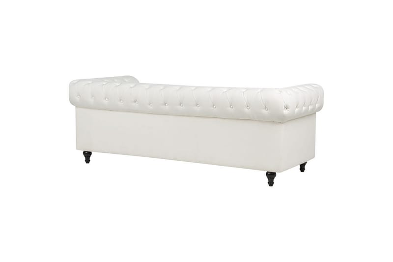 Soffgrupp Chesterfield Vitt/mörkt trä - Vitt/mörkt trä - Möbler - Soffa - Soffgrupp
