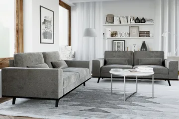 Copenhagen Soffgrupp 3-sits + 2-sits Sammetssoffa - Mörkgrå - Möbler - Soffa - Soffgrupp - Howard soffgrupp
