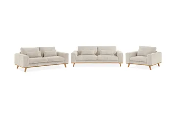 Copenhagen Soffgrupp 3-sits + 2-sits Soffa + Fåtölj i Manchester - Beige - Möbler - Soffa - Soffgrupp