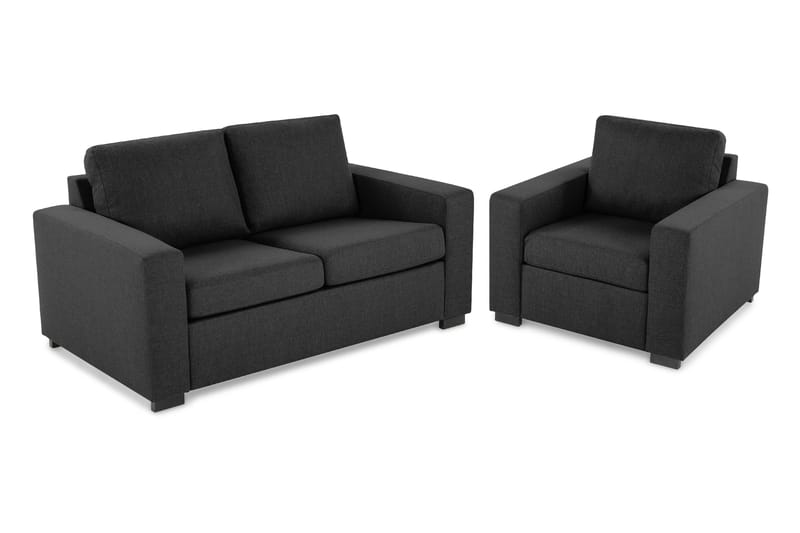 Crazy Soffgrupp 2-sits+Fåtölj - Mörkgrå - Möbler - Soffa - Soffgrupp
