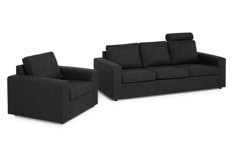 Crazy Soffgrupp 3-sits+Fåtölj - Antracit - Möbler - Soffa - Soffgrupp
