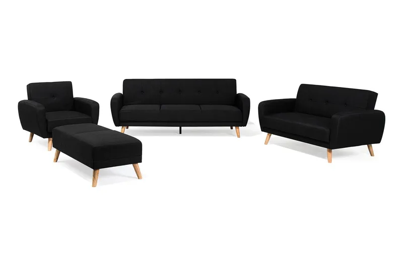 Florli Soffgrupp 2-Sits+3-Sits, Svart