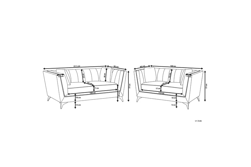 Gaula Soffgrupp 2-Sits+3-Sits - Blå - Möbler - Soffa - Soffgrupp