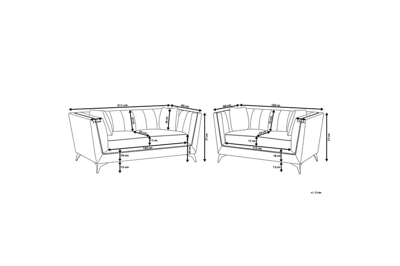 Gaula Soffgrupp 2-Sits+3-Sits - Blå - Möbler - Soffa - Soffgrupp