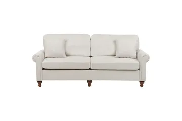 Soffgrupp Ginnerup Beige/mörkt trä - Beige/mörkt trä - Möbler - Soffa - Soffgrupp