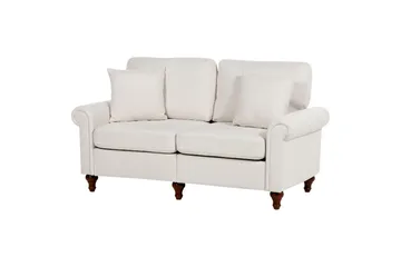Soffgrupp Ginnerup Beige/mörkt trä - Beige/mörkt trä - Möbler - Soffa - Soffgrupp