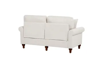 Soffgrupp Ginnerup Beige/mörkt trä - Beige/mörkt trä - Möbler - Soffa - Soffgrupp