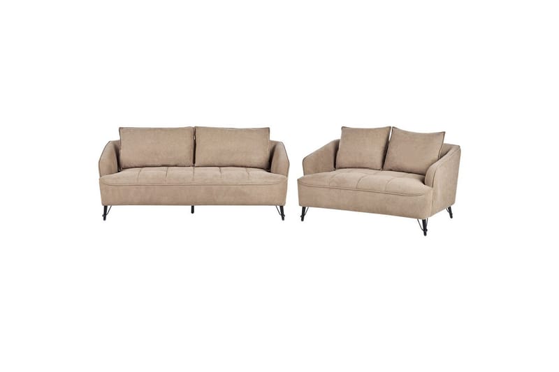 Soffgrupp Hobro Brun/Svart - Brun/Svart - Möbler - Soffa - Soffgrupp