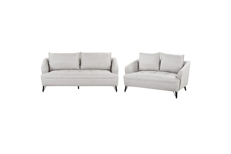 Soffgrupp Hobro Grå/svart - Grå/svart - Möbler - Soffa - Soffgrupp