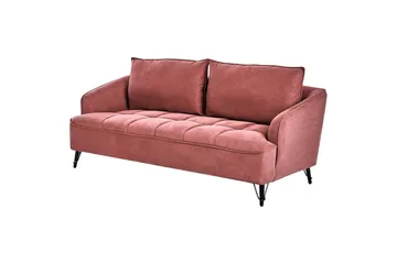 Soffgrupp Hobro Röd/Svart - Röd/Svart - Möbler - Soffa - Soffgrupp