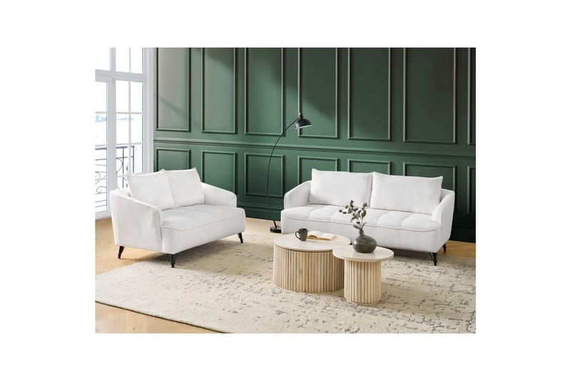 Soffgrupp Hobro Vit/Svart - Vit - Möbler - Soffa - Soffgrupp