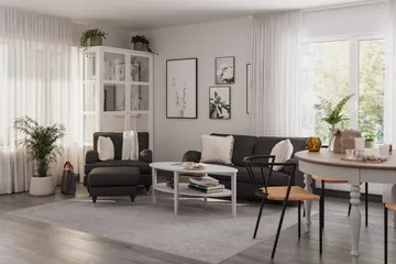 Howard Classic Soffgrupp 3-sits Soffa + Fåtölj i Tyg - Mörkgrå - Möbler - Soffa - Soffgrupp - Howard soffgrupp