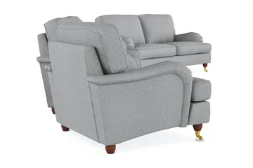 Howard Lyx Soffgrupp 3-sits + 2-sits Soffa + Fåtölj i Tyg - Ljusgrå - Möbler - Soffa - Soffgrupp - Soffgrupp 3 2 1