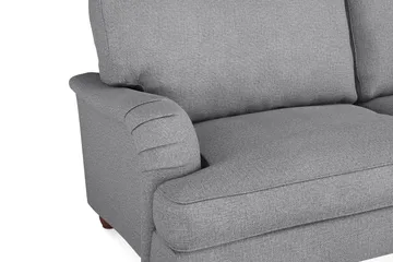 Howard Lyx Soffgrupp 3-sits Soffa + Fåtölj + Fotpall i Tyg - Ljusgrå - Möbler - Soffa - Soffgrupp - Howard soffgrupp
