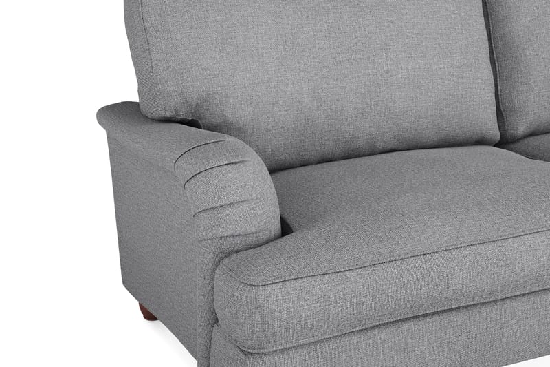 Howard Lyx Soffgrupp 3-sits Soffa + Fåtölj + Fotpall i Tyg - Ljusgrå - Möbler - Soffa - Soffgrupp - Howard soffgrupp