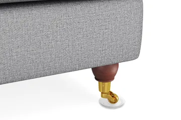 Howard Lyx Soffgrupp 3-sits Soffa + Fåtölj + Fotpall i Tyg - Ljusgrå - Möbler - Soffa - Soffgrupp - Howard soffgrupp
