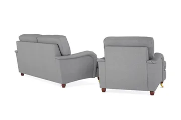 Howard Lyx Soffgrupp 3-sits Soffa + Fåtölj i Tyg - Ljusgrå - Möbler - Soffa - Soffgrupp - Howard soffgrupp