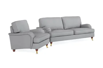 Howard Lyx Soffgrupp 3-sits Soffa + Fåtölj i Tyg - Ljusgrå - Möbler - Soffa - Soffgrupp - Howard soffgrupp