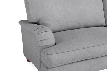 Howard Lyx Soffgrupp 4-sits + 3-sits Soffa + Fåtölj + Fotpall i Tyg - Ljusgrå - Möbler - Soffa - Soffgrupp - Howard soffgrupp