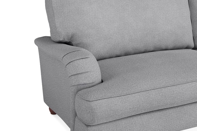 Howard Lyx Soffgrupp 4-sits + 3-sits Soffa + Fåtölj + Fotpall i Tyg - Ljusgrå - Möbler - Soffa - Soffgrupp - Howard soffgrupp