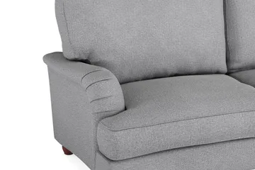 Howard Lyx Soffgrupp 4-sits Svängd Soffa + Divanfåtölj i Tyg - Ljusgrå - Möbler - Soffa - Soffgrupp - Howard soffgrupp