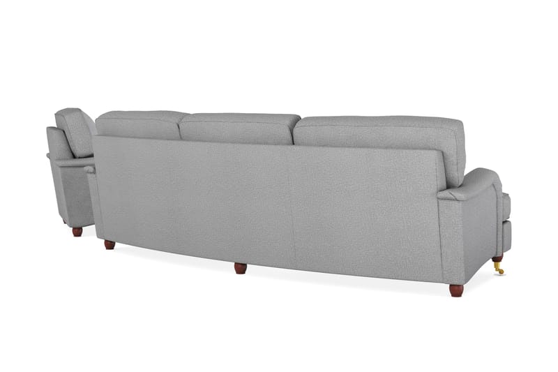 Howard Lyx Soffgrupp 4-sits Svängd Soffa + Divanfåtölj i Tyg - Ljusgrå - Möbler - Soffa - Soffgrupp - Howard soffgrupp