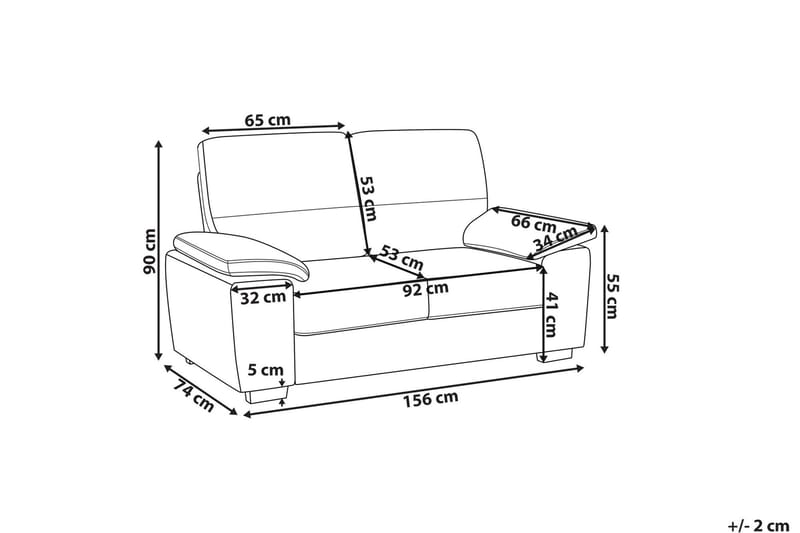 Adlyn Soffgrupp 2-Sits + 3-Sits Konstläder - Beige - Howard soffgrupp