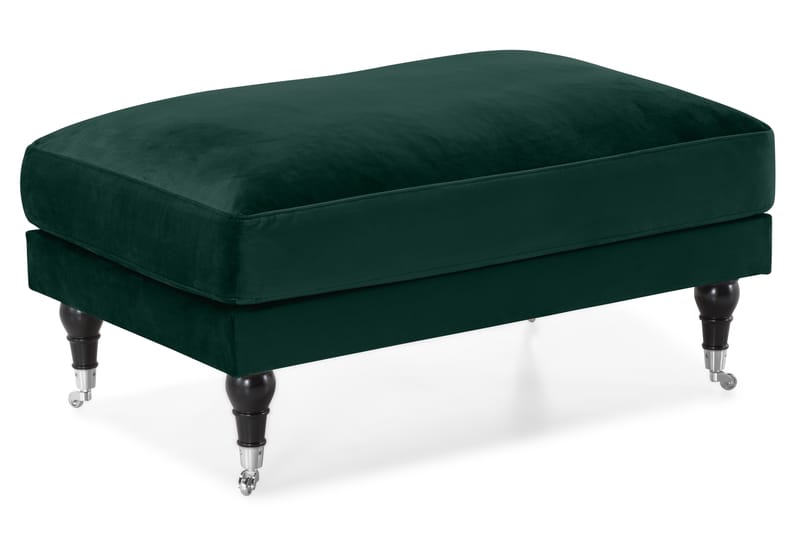 Andrew Soffgrupp 2-sits Soffa + Fåtölj + Fotpall i Sammet - Grön - Möbler - Soffa - Soffgrupp - Howard soffgrupp