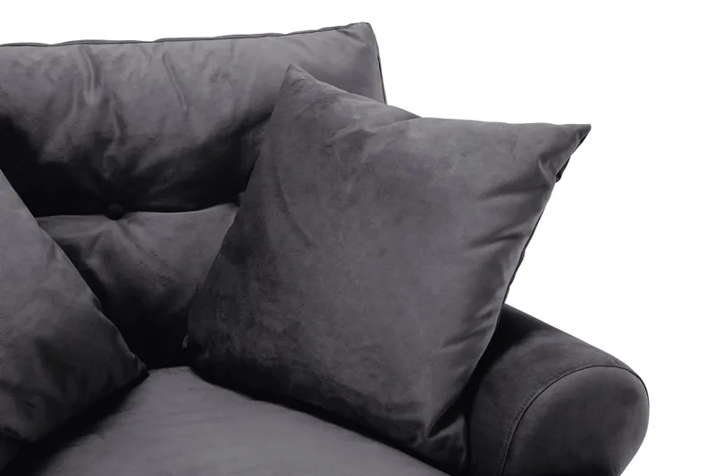 Andrew Soffgrupp 3+1 Sammet - Mörkgrå - Möbler - Soffa - Soffgrupp - Howard soffgrupp