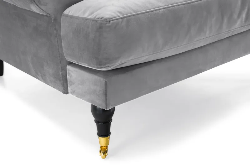 Andrew Soffgrupp 3+2+1 Sammet - Ljusgrå - Möbler - Soffa - Soffgrupp - Howard soffgrupp