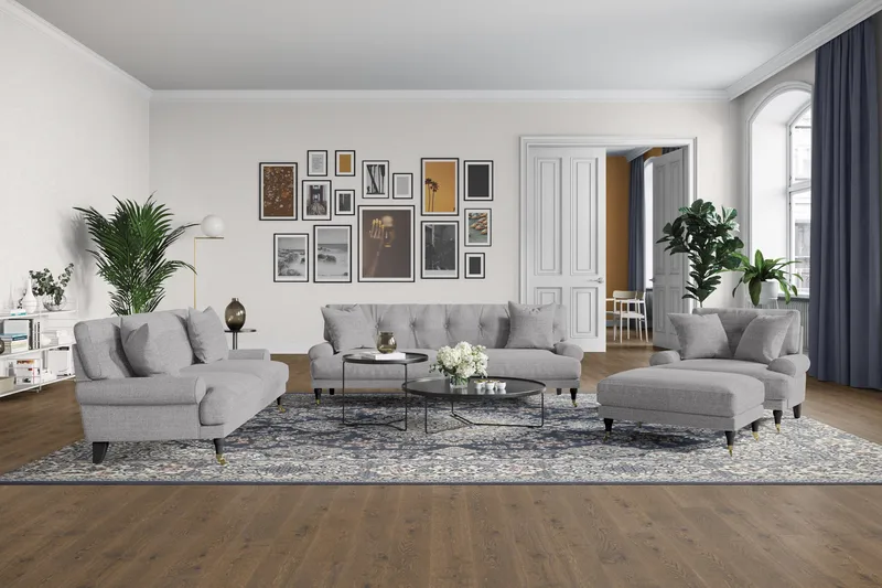 Andrew Soffgrupp 3+2 - Grå - Möbler - Soffa - Soffgrupp - Howard soffgrupp