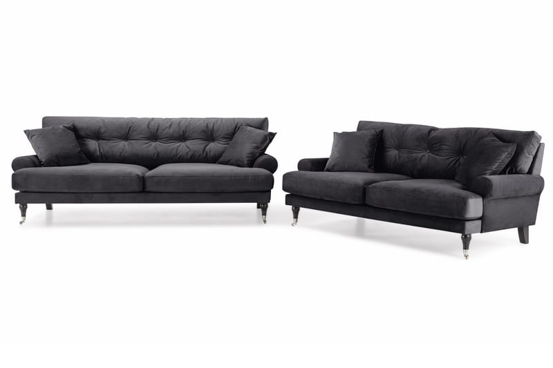 Andrew Soffgrupp 3+2 Sammet - Mörkgrå - Möbler - Soffa - Soffgrupp - Howard soffgrupp