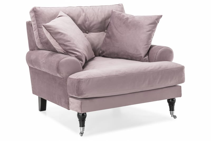 Andrew Soffgrupp 3-sits + 2-sits Soffa + Fåtölj + Fotpall i Sammet - Lila - Möbler - Soffa - Soffgrupp - Howard soffgrupp