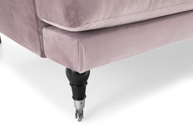 Andrew Soffgrupp 3-sits + 2-sits Soffa + Fåtölj + Fotpall i Sammet - Lila - Möbler - Soffa - Soffgrupp - Howard soffgrupp