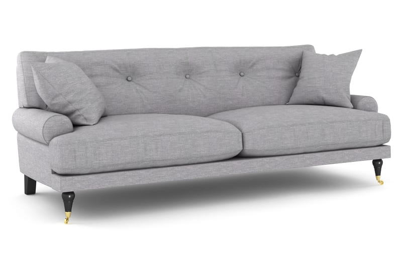 Andrew Soffgrupp 3-sits + 2-sits Soffa + Fåtölj + Fotpall i Tyg - Grå - Möbler - Soffa - Soffgrupp - Howard soffgrupp