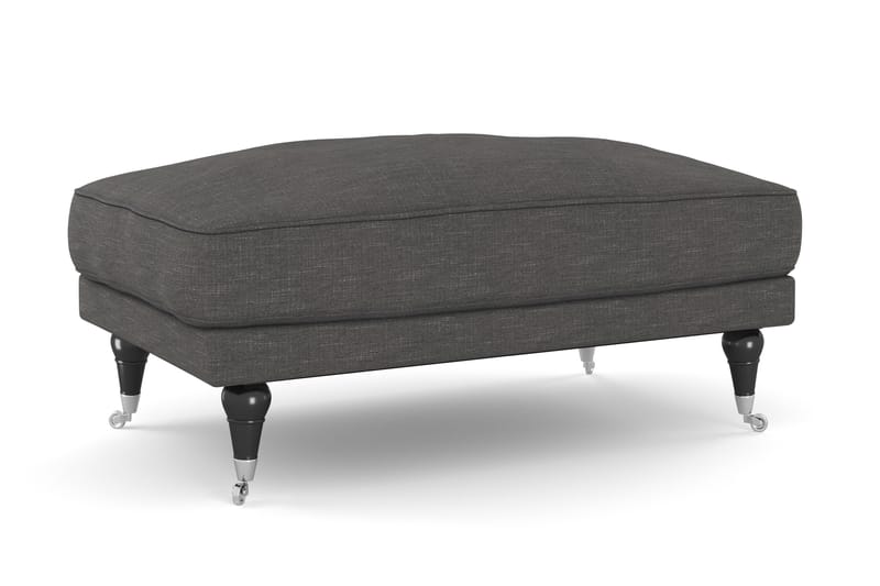 Andrew Soffgrupp 3-sits + 2-sits Soffa + Fåtölj + Fotpall i Tyg - Mörkgrå - Möbler - Soffa - Soffgrupp - Howard soffgrupp