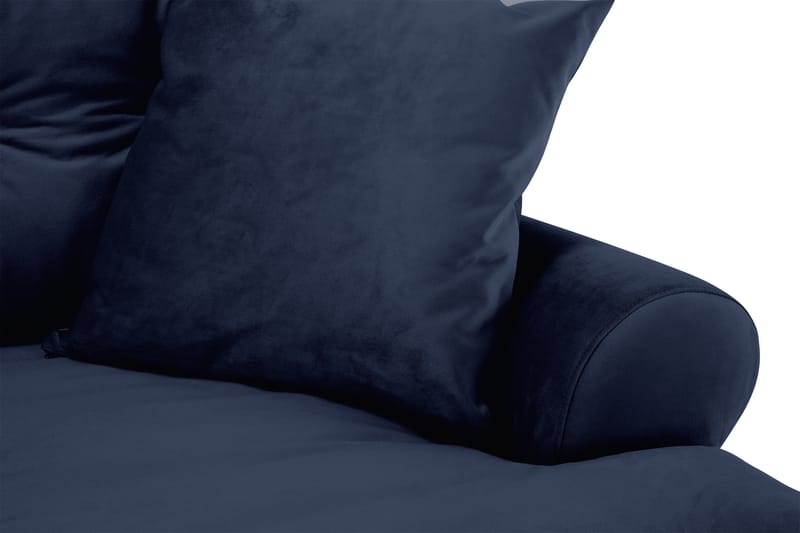 Andrew Soffgrupp 3-sits Soffa + Fåtölj + Fotpall i Sammet - Blå - Möbler - Soffa - Soffgrupp - Howard soffgrupp