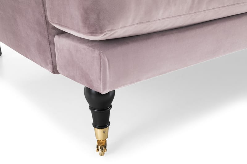 Andrew Soffgrupp 3-sits Soffa + Fåtölj + Fotpall i Sammet - Lila - Möbler - Soffa - Soffgrupp - Howard soffgrupp
