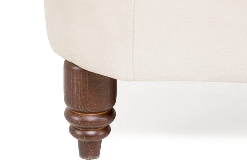 Chesterfield Deluxe Soffgrupp 3-sits+Fåtölj+Fotpall Sammet - Beige - Möbler - Soffa - Soffgrupp - Howard soffgrupp
