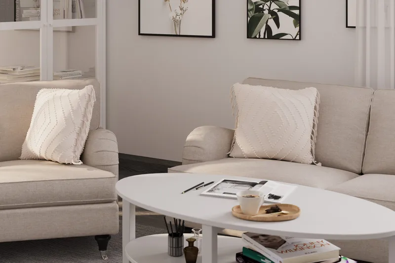 Howard Classic Soffgrupp 2-sits + 2-sits Tygsoffa - Beige - Möbler - Soffa - Soffgrupp - Howard soffgrupp