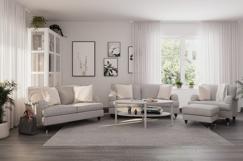 Howard Classic Soffgrupp 2-sits + 2-sits Tygsoffa - Grå - Möbler - Soffa - Soffgrupp - Howard soffgrupp