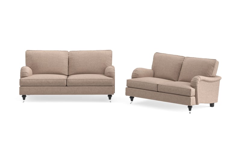 Howard Classic Soffgrupp 2-sits + 2-sits Tygsoffa - Mörkbeige - Möbler - Soffa - Soffgrupp - Howard soffgrupp