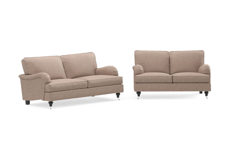 Howard Classic Soffgrupp 2-sits + 2-sits Tygsoffa - Mörkbeige - Möbler - Soffa - Soffgrupp - Howard soffgrupp
