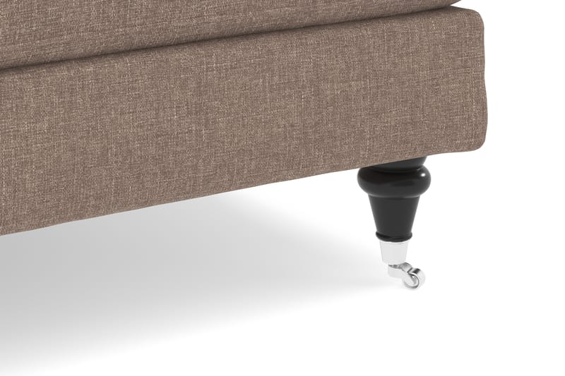 Howard Classic Soffgrupp 2-sits Soffa + Fåtölj + Fotpall i Tyg - Mörkbeige - Möbler - Soffa - Soffgrupp - Howard soffgrupp